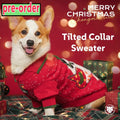 Christmas Sweater with Slanted Collar – Festive Holiday Outfit for Dogs